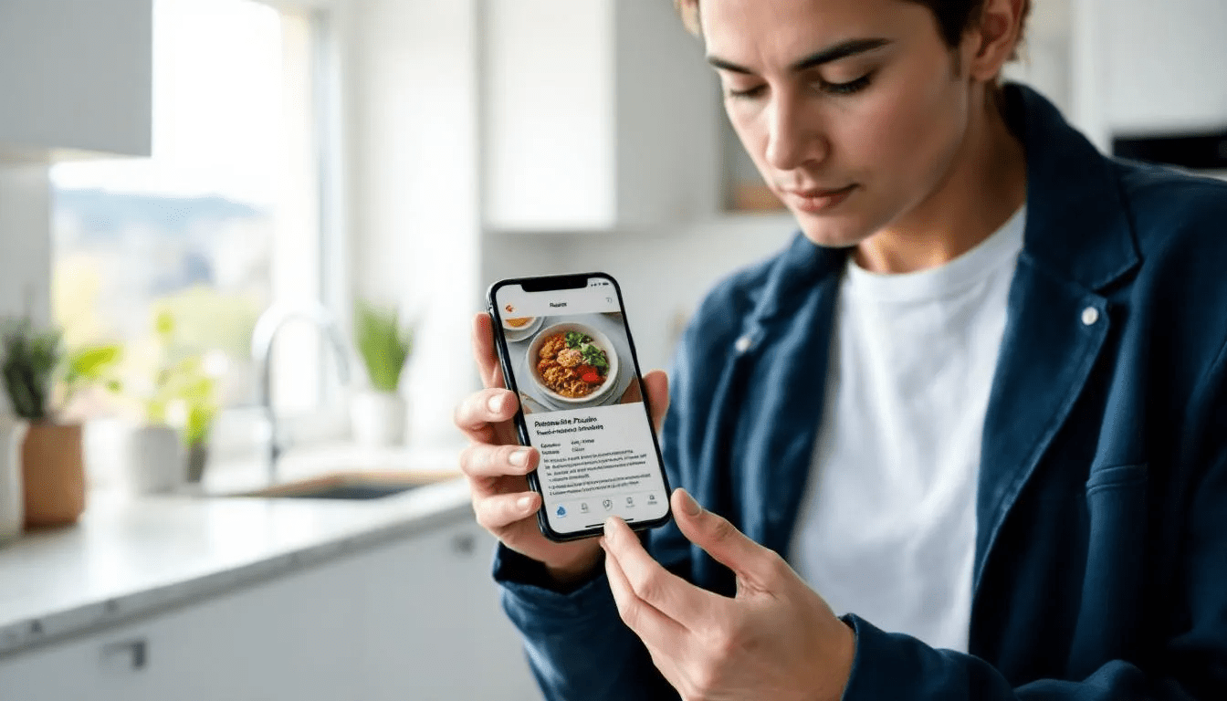 Wizualizacja przedstawia telefon komórkowy z otwartą aplikacją do wystawiania recept online, co ilustruje nowoczesne podejście do medycyny, które wspiera pacjentów w dostępie do leków, w tym leków psychotropowych i medycznej marihuany, poprzez pośrednictwo systemów teleinformatycznych. Obrazek wskazuje na znaczenie bezpieczeństwa pacjentów oraz dokumentacji medycznej w procesie wystawiania recept w gabinecie lekarskim.