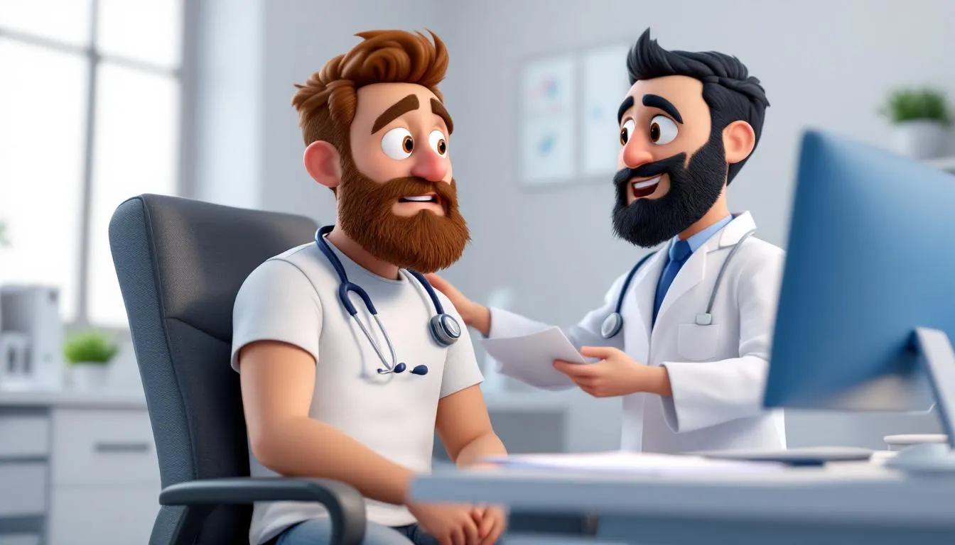 Lekarz udziela porady pacjentowi na temat leczenia bezsenności.