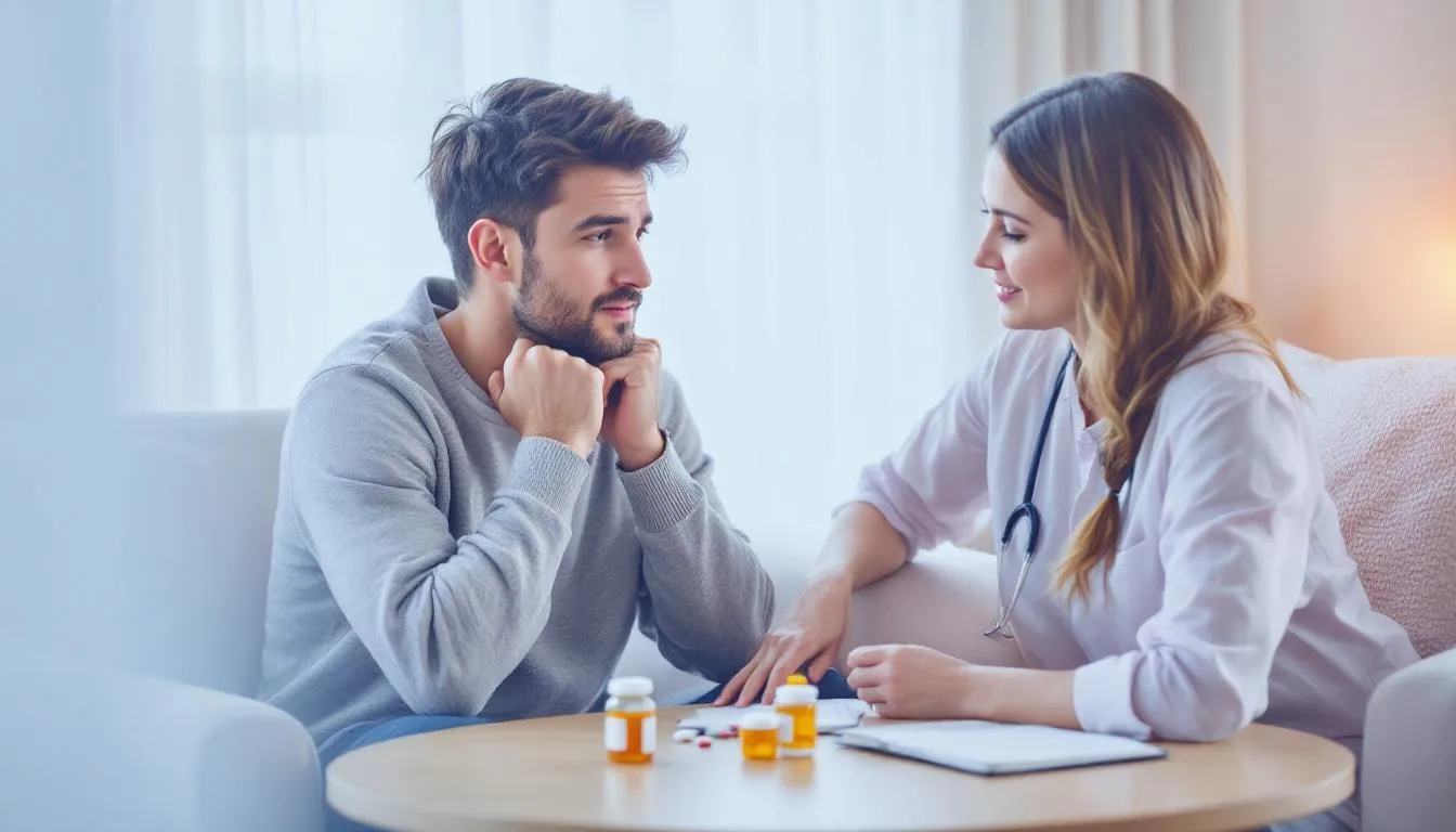 Leczenie depresji przy użyciu leków i psychoterapii.