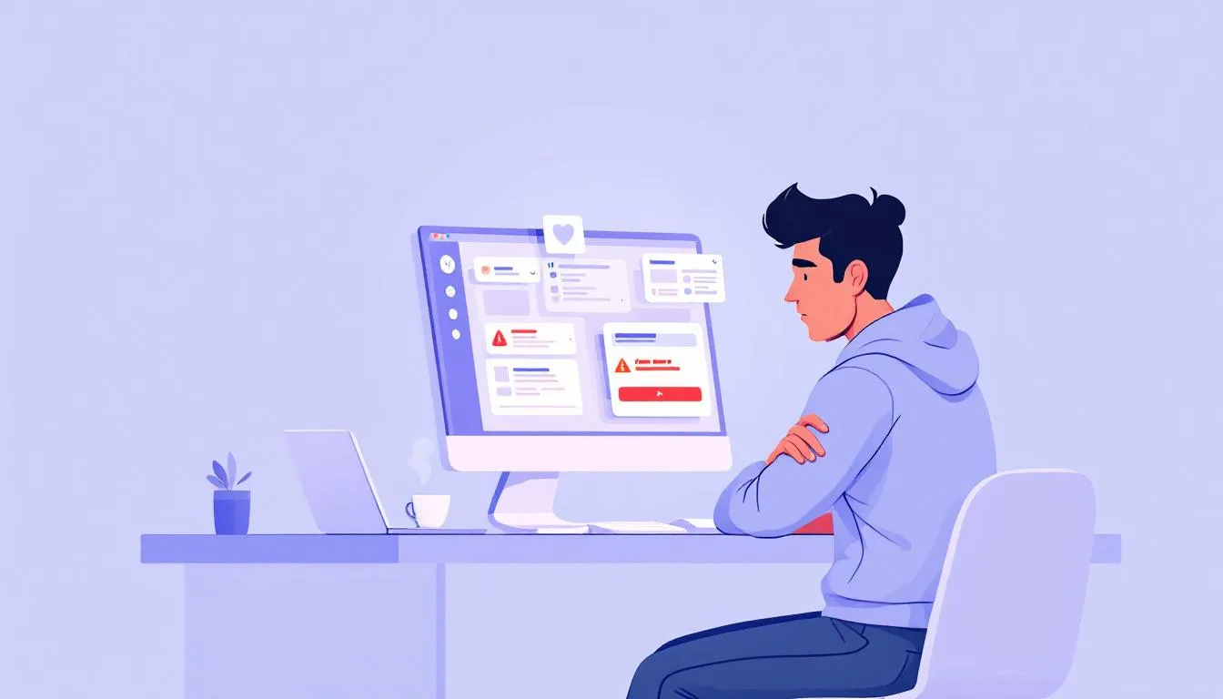 Osoba napotykająca problemy przy uzyskiwaniu e-recepty online.