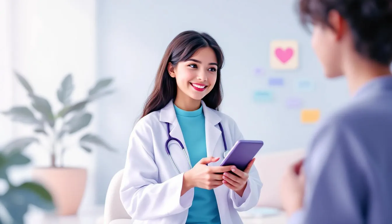 Osoba z telefonem, pytająca lekarza o możliwość otrzymania L4 przez teleporadę.